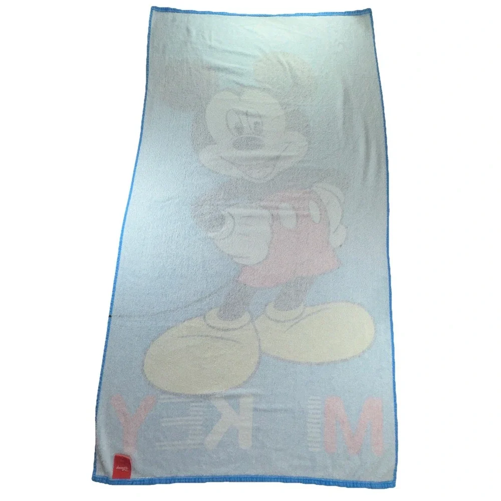 Vintage Disney Mickey Mouse Beach Towel Pool Bath Sheet Very Good Condition